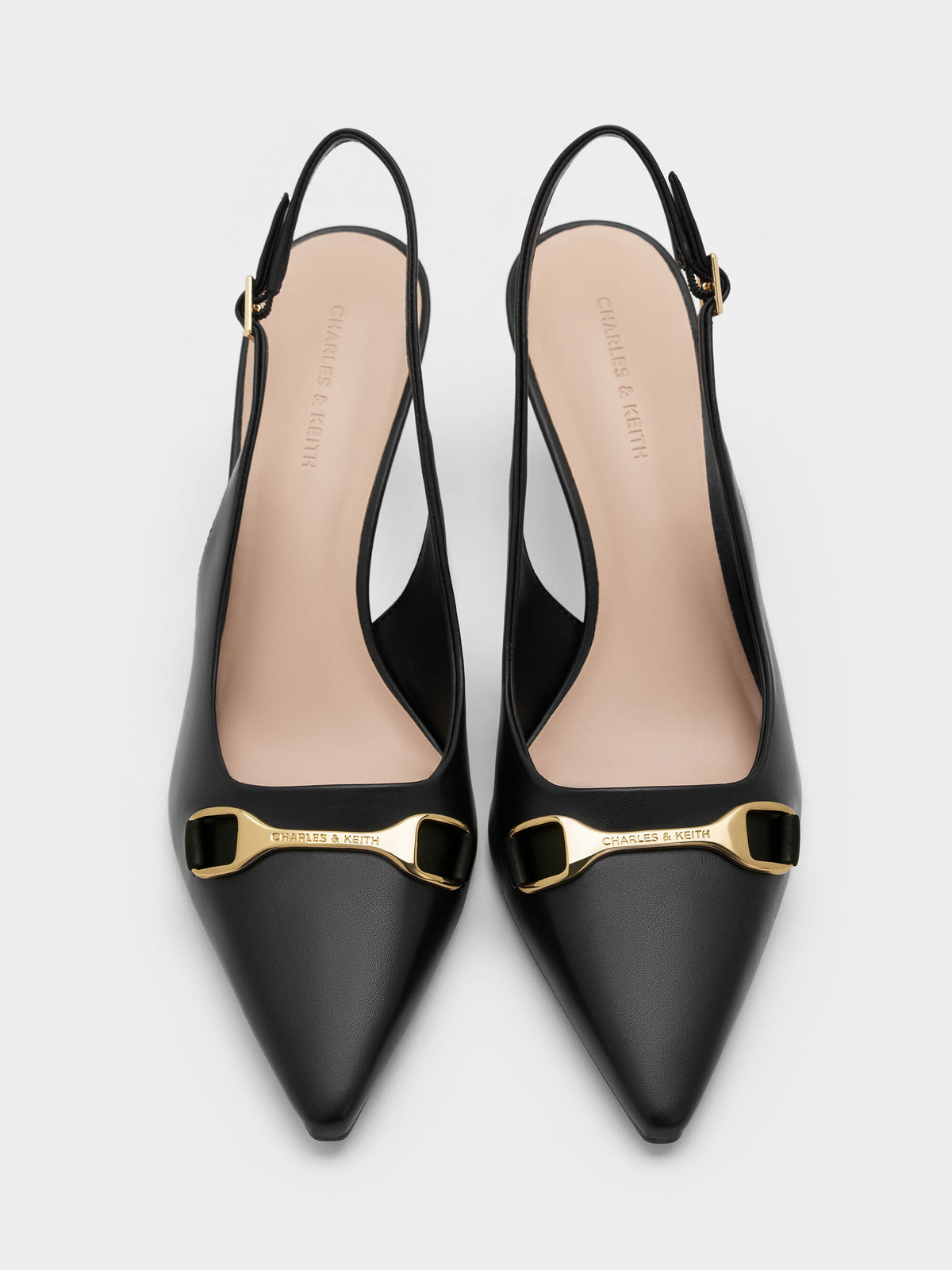 Leslie Slingback Pumps - Black | CHARLES & KEITH