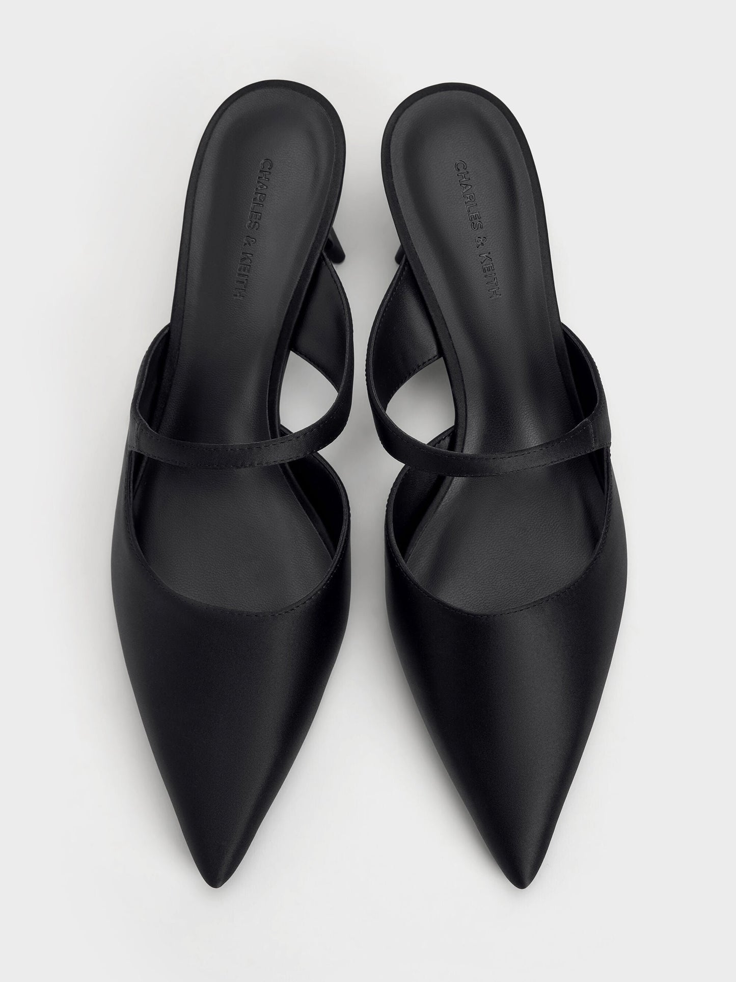 Vada Asymmetric Sculptural Heel Pumps - Black | CHARLES & KEITH