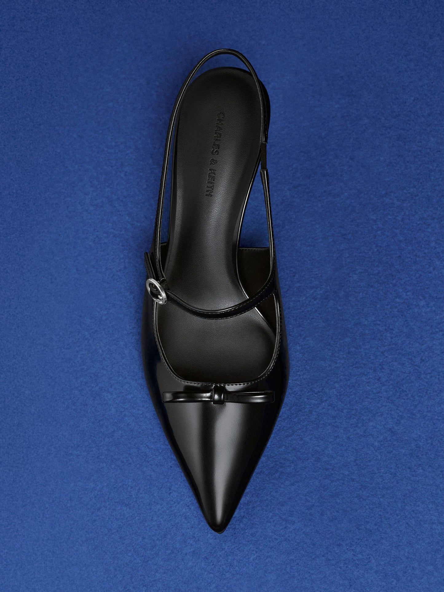Sonali Bow Slingback Pumps - Black Box | CHARLES & KEITH