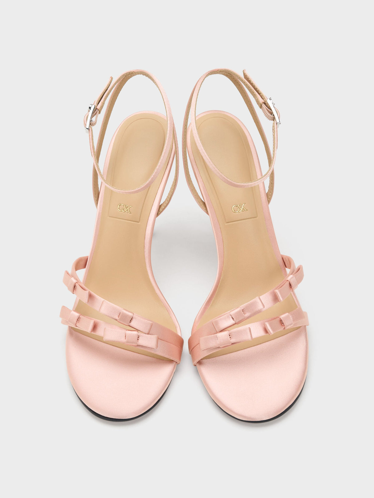 Jessy Bow Stiletto Sandals - Pink | CHARLES & KEITH