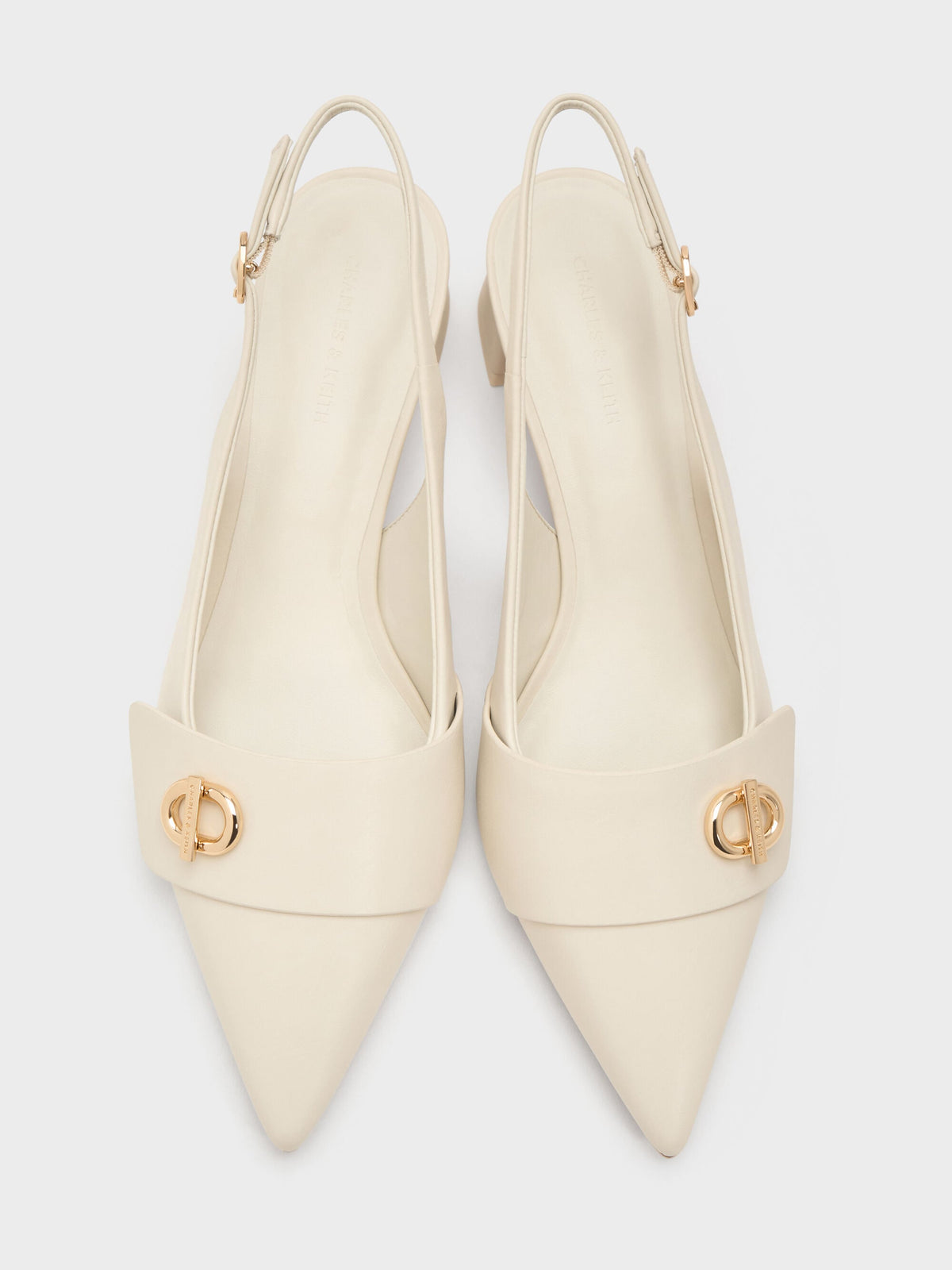Marley Slingback Pumps - Chalk | CHARLES & KEITH