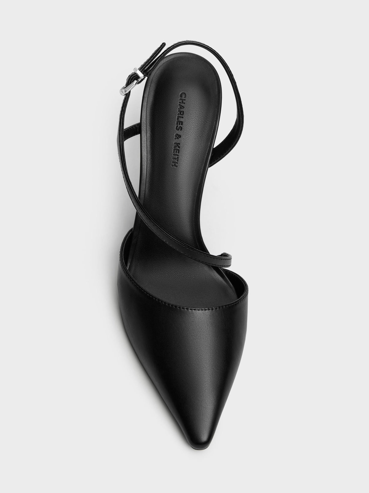 Cordelia Pointed Slingback Pumps - Black | CHARLES & KEITH