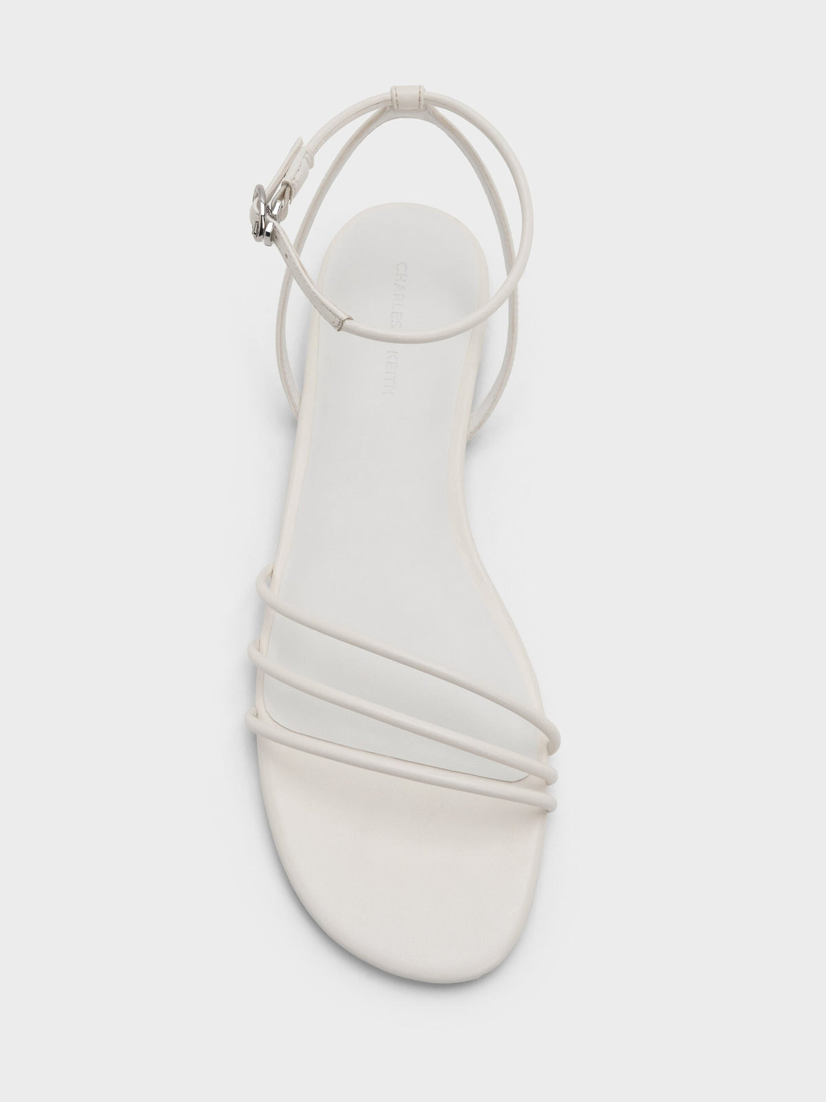 Triple-Strap Sandals - White | CHARLES & KEITH