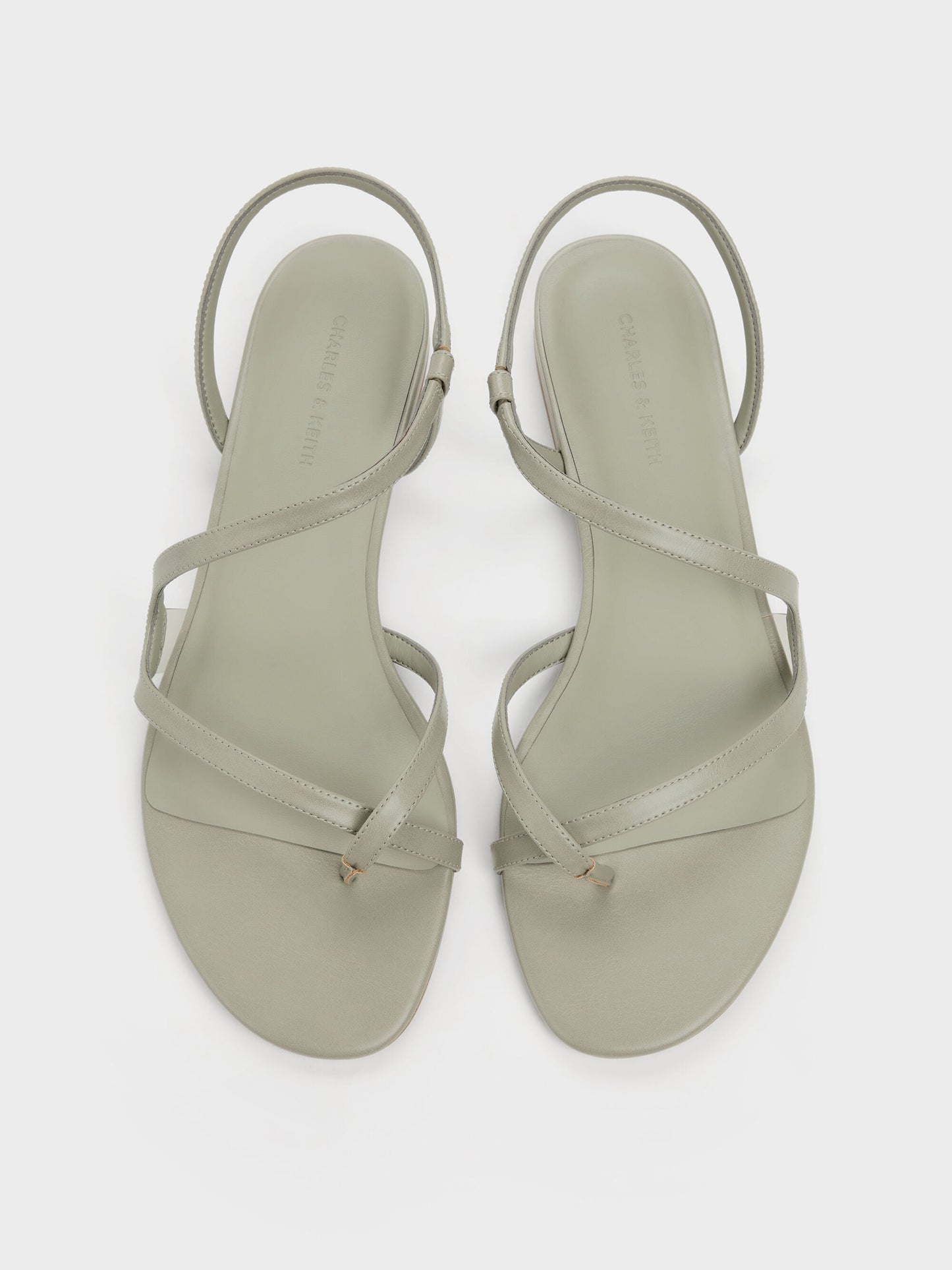 Arden Wavy Toe-Ring Sandals - Mint Green | CHARLES & KEITH