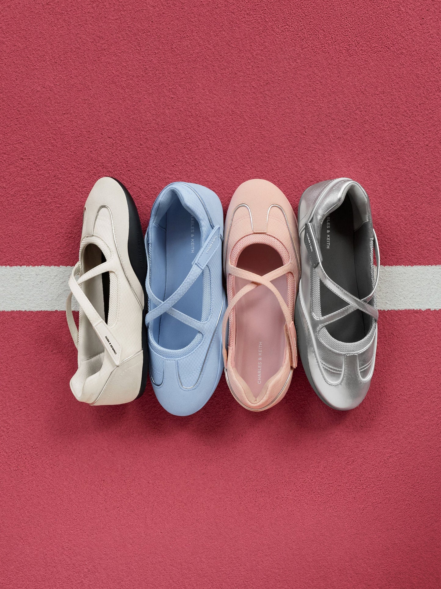 Mika Crossover Mary Jane Sneakers - Silver | CHARLES & KEITH
