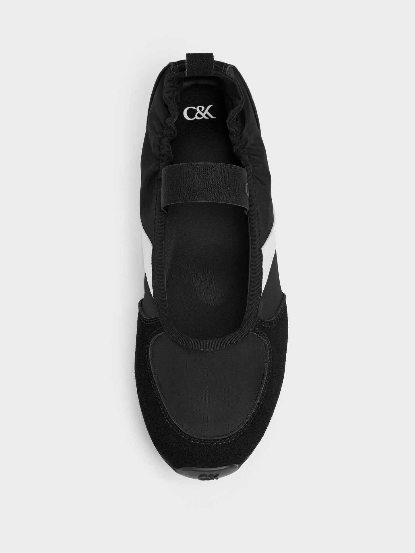 Jace Mary Jane Sneakers - Black Textured | CHARLES & KEITH