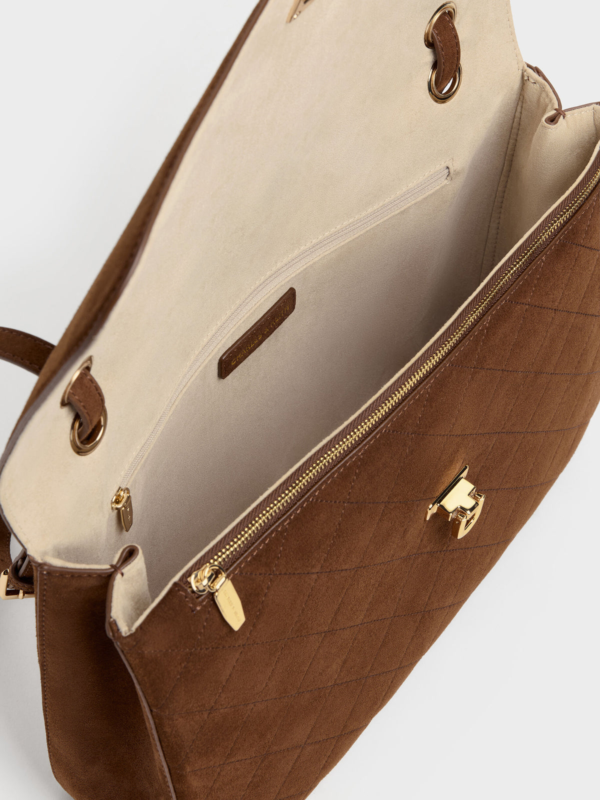 Connie Quilted Shoulder Bag - Pecan Brown | CHARLES & KEITH