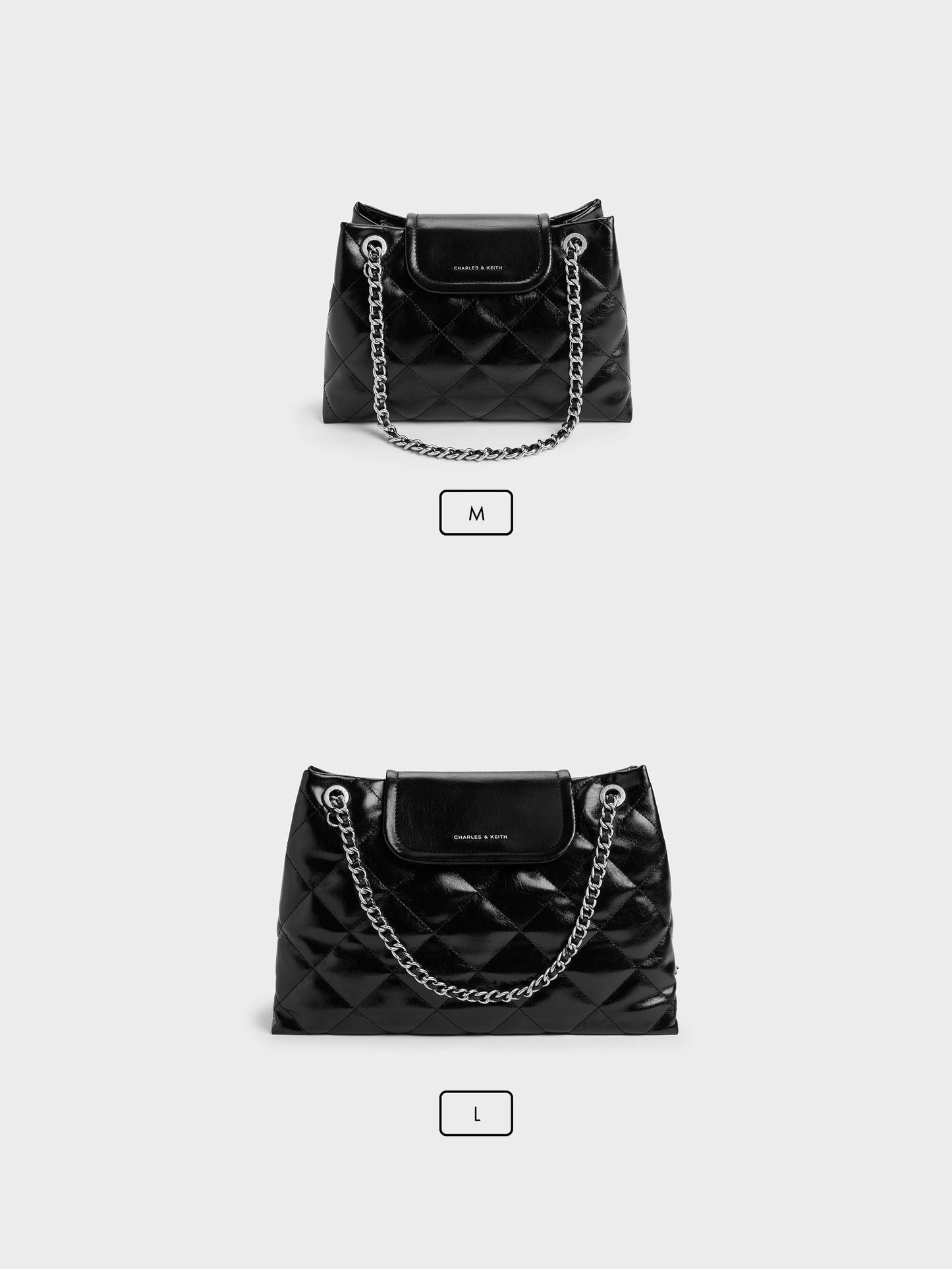 Apfra Quilted Shoulder Bag - Noir | CHARLES & KEITH