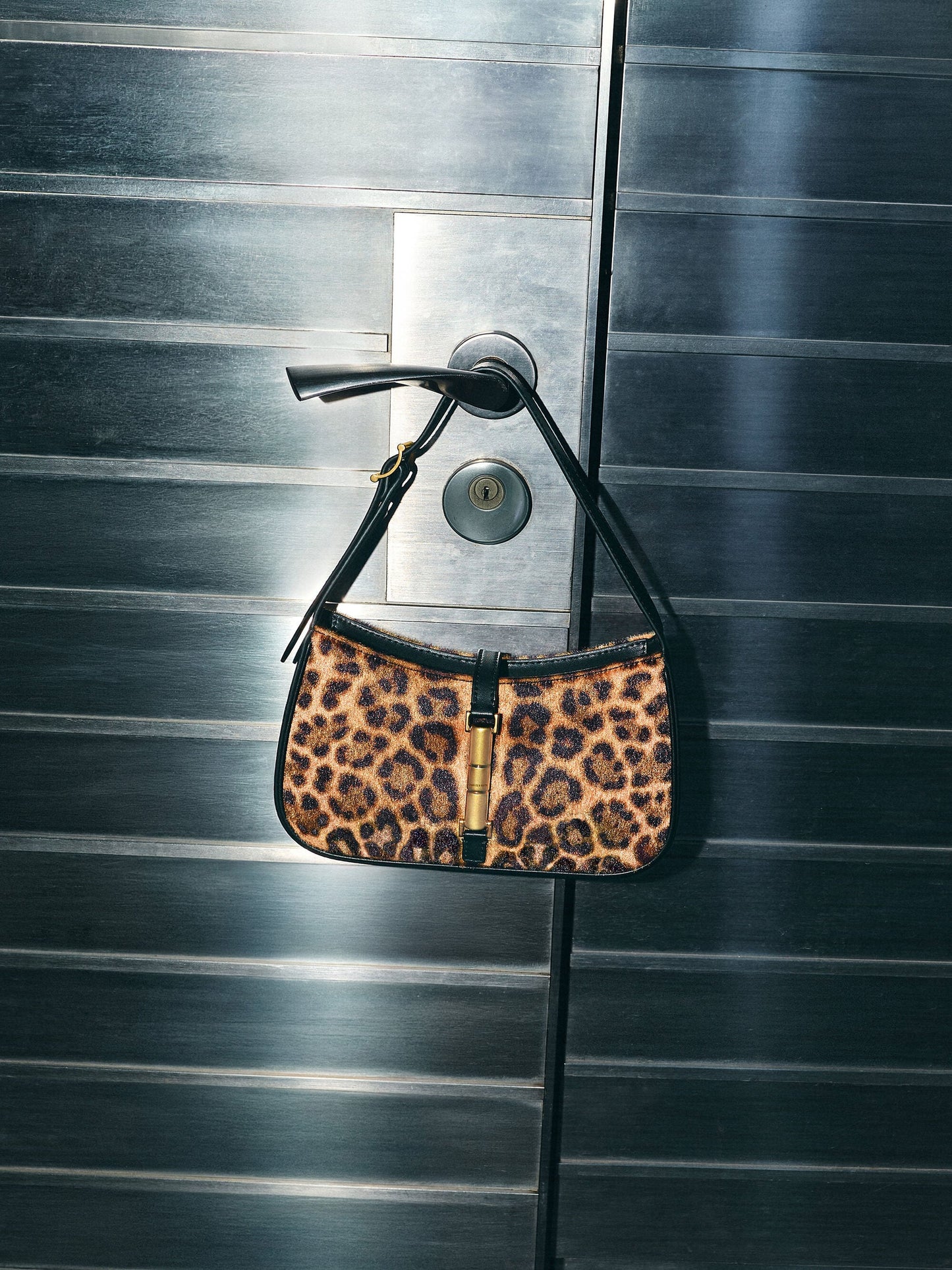 Cesia Leopard-Print Metallic-Accent Shoulder Bag - Multi | CHARLES & KEITH