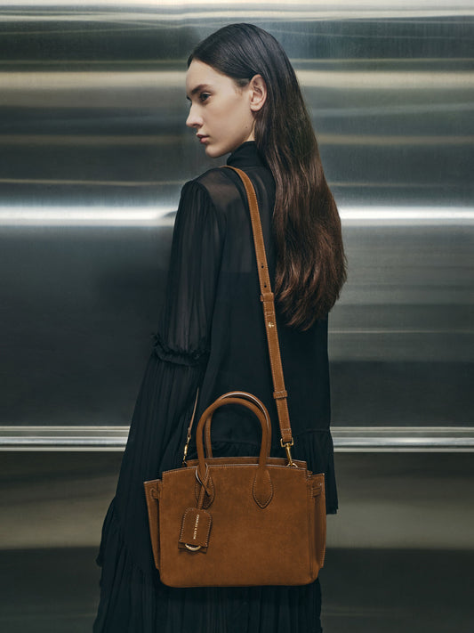 Ginevra Tote Bag - Pecan Brown | CHARLES & KEITH