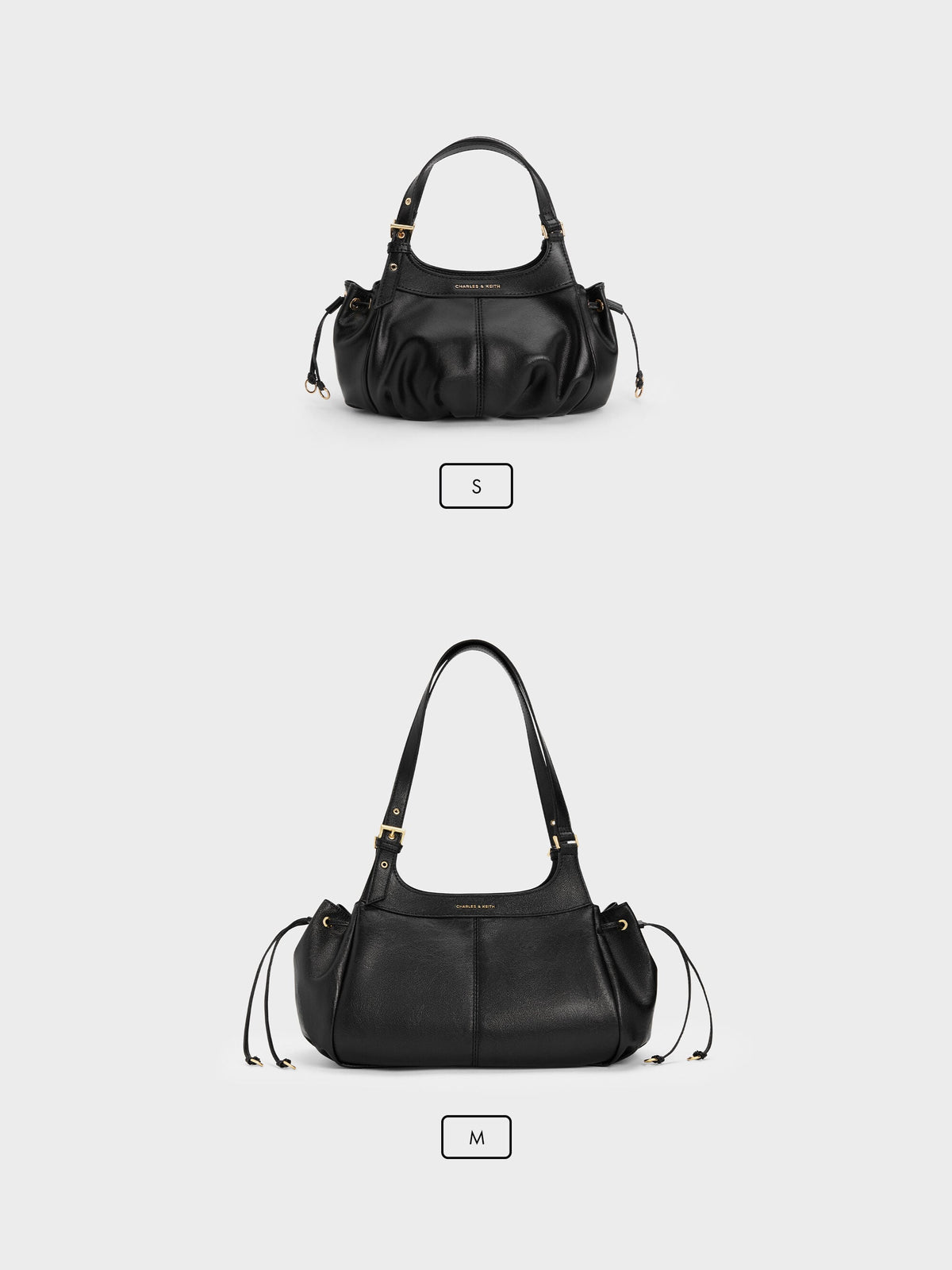 Lillith Drawstring Tote Bag - Black | CHARLES & KEITH