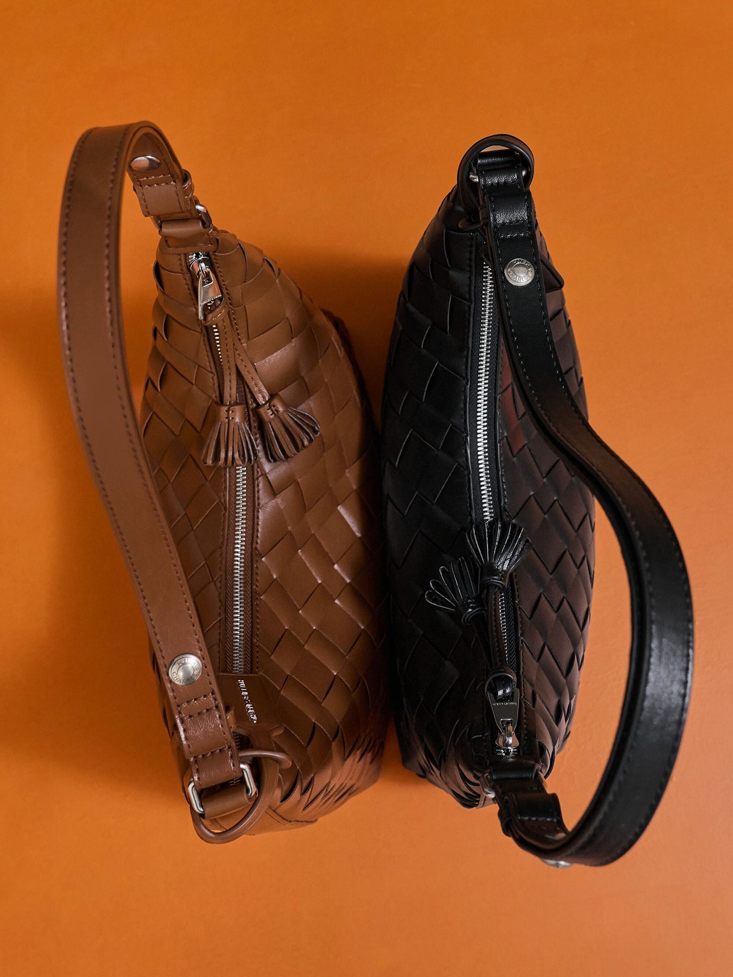 Ivette Woven Tassel Hobo Bag - Chocolate | CHARLES & KEITH