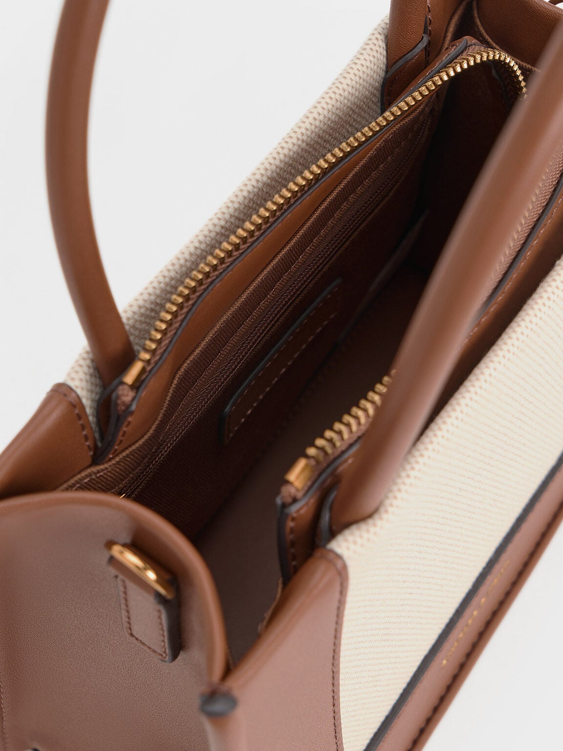 Mini Daylla Canvas Tote Bag - Tan | CHARLES & KEITH