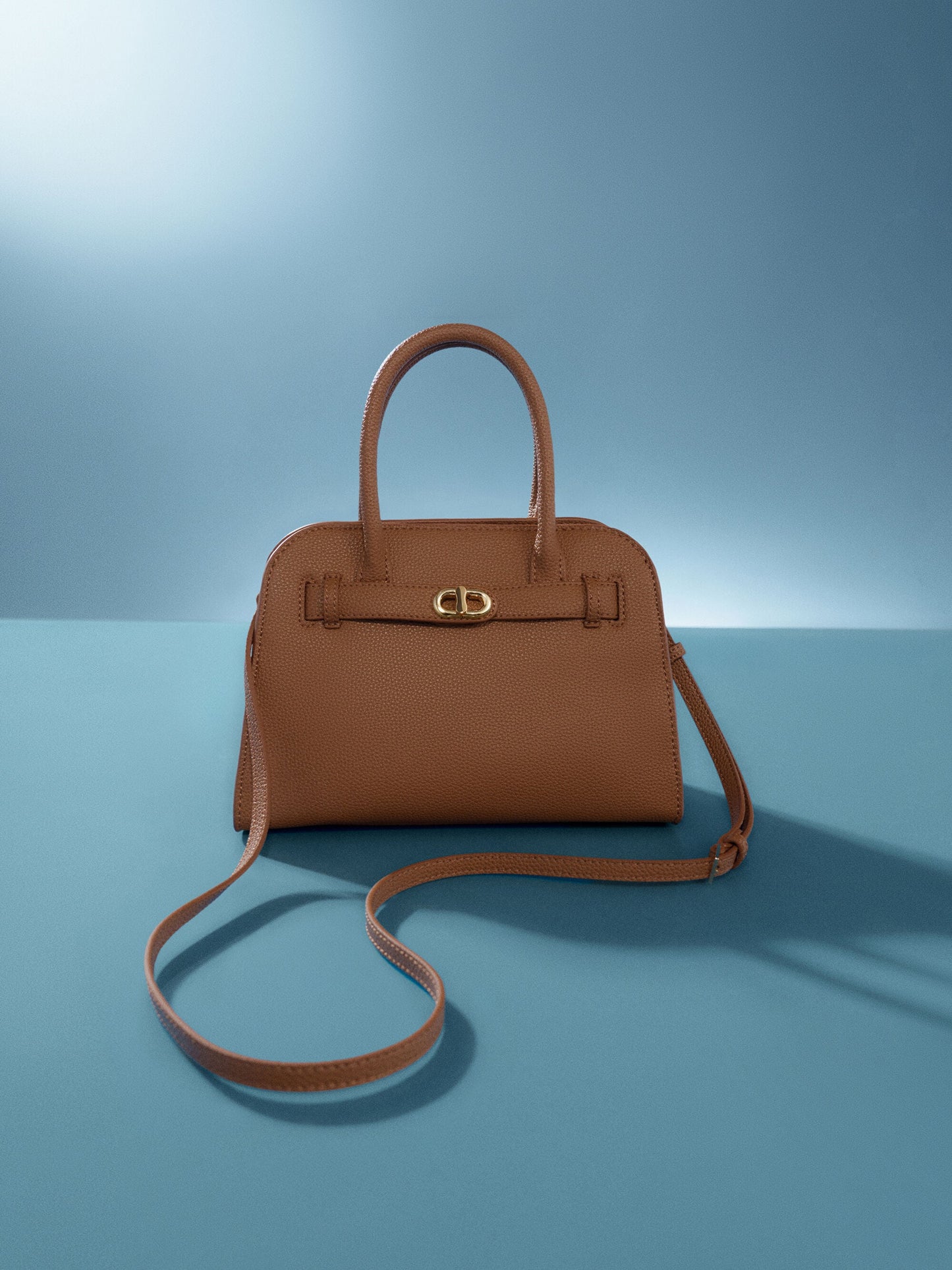 Aubrielle Belted Tote Bag - Chocolate | CHARLES & KEITH