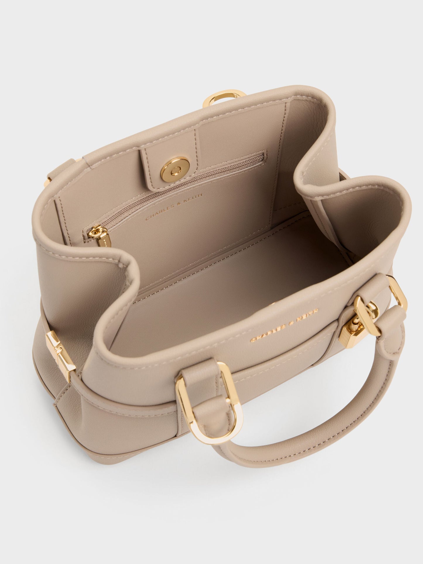 Mini Scottie Tote Bag - Taupe | CHARLES & KEITH