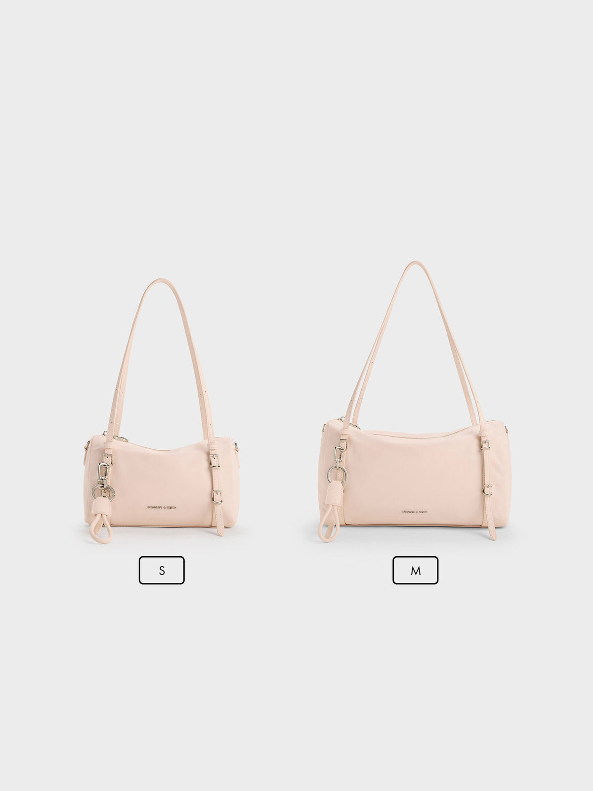 Levy Nylon Shoulder Bag - Soft Pink | CHARLES & KEITH