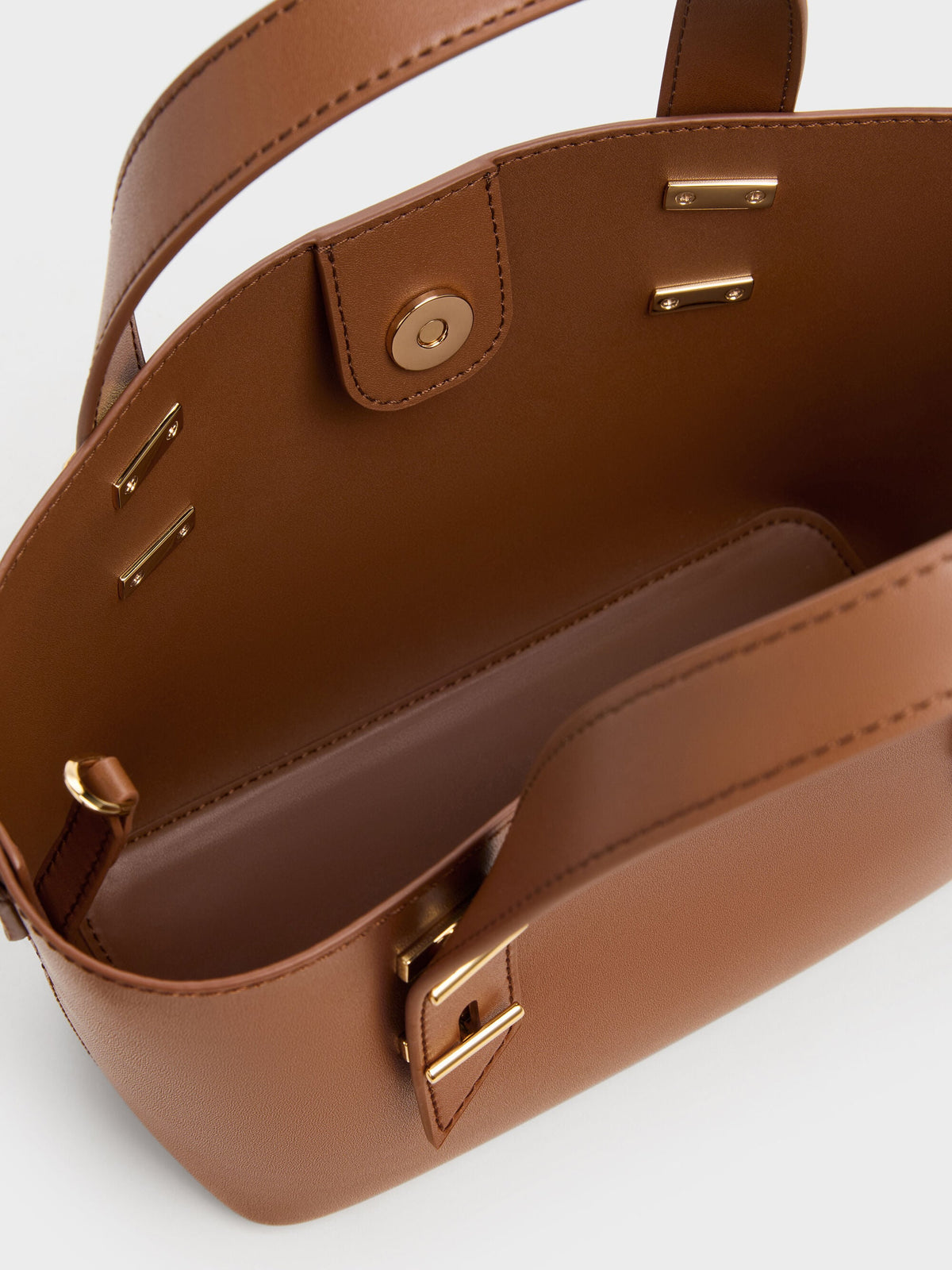 Mini Shania Tote Bag - Chocolate | CHARLES & KEITH