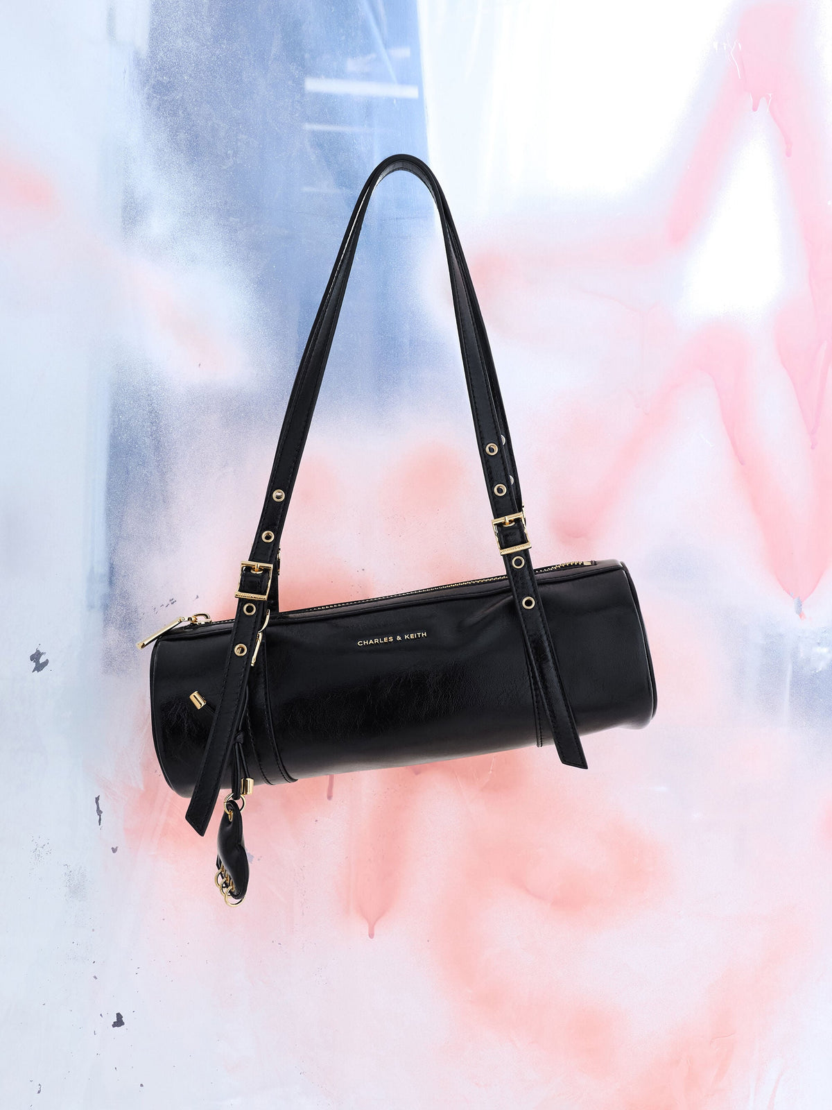Rey Elongated Shoulder Bag - Black | CHARLES & KEITH