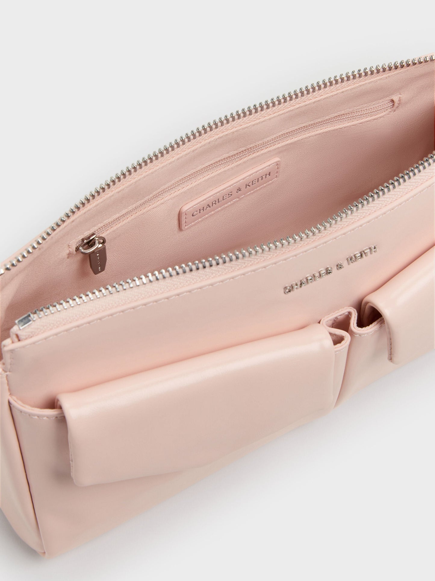 Rachel Front-Pocket Chain Shoulder Bag - Soft Pink | CHARLES & KEITH