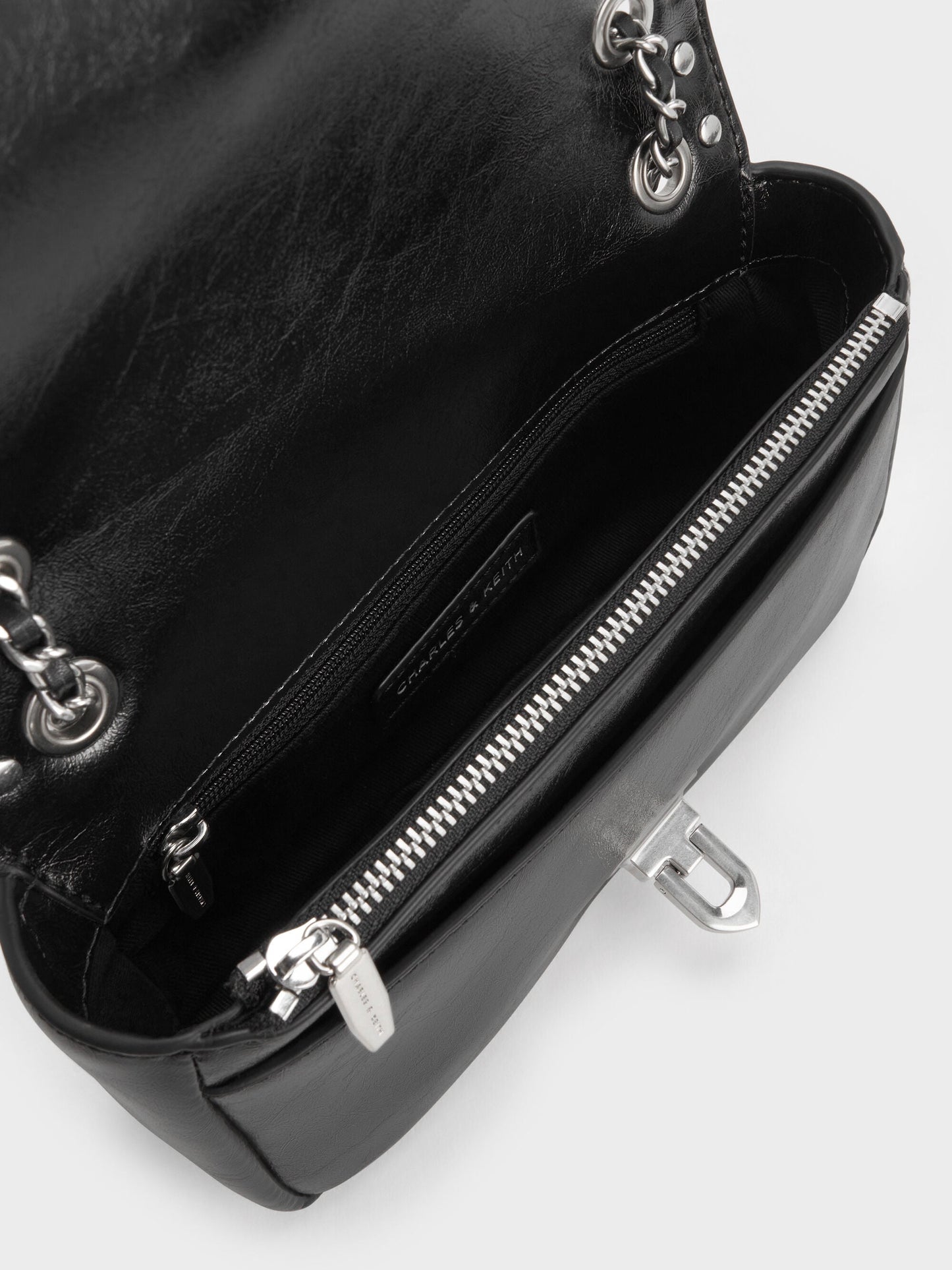 Arwen Studded Shoulder Bag - Noir | CHARLES & KEITH