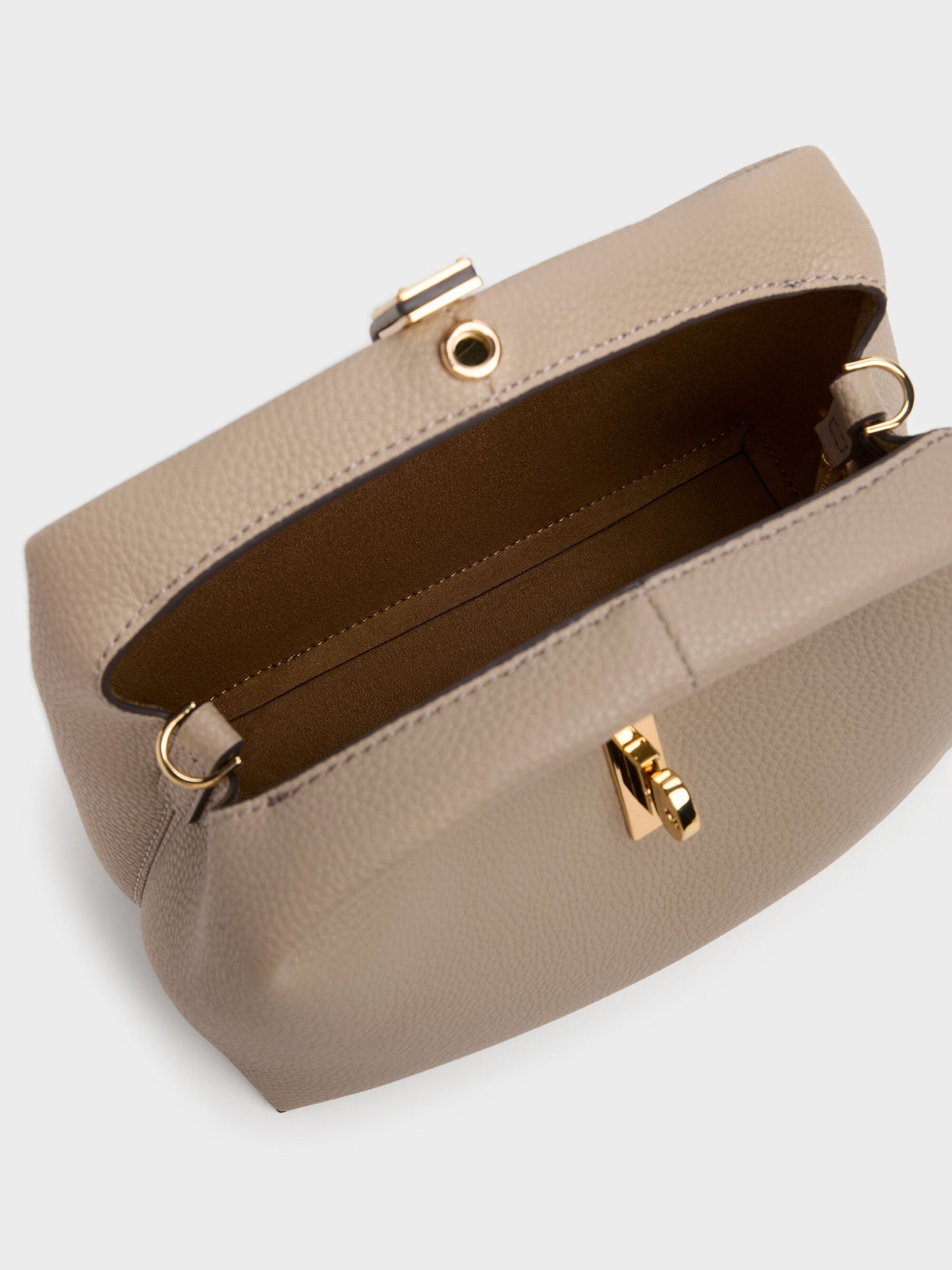 Chance Turn-Lock Bucket Bag - Taupe | CHARLES & KEITH