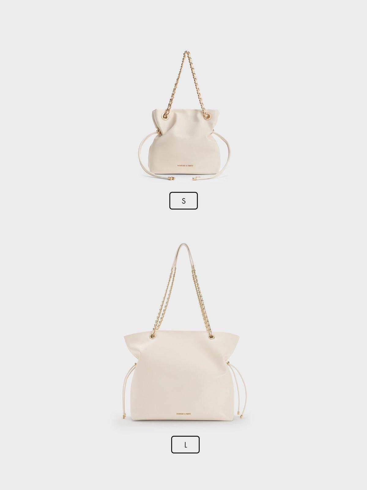 Arya Braided-Chain Crossbody Bag - Cream | CHARLES & KEITH