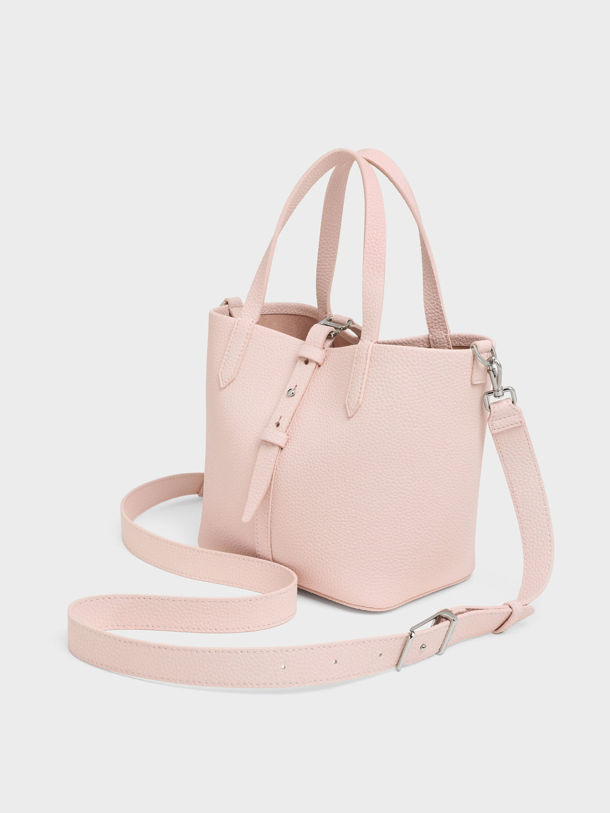 Beryl Belted Bucket Bag - Soft Pink | CHARLES & KEITH