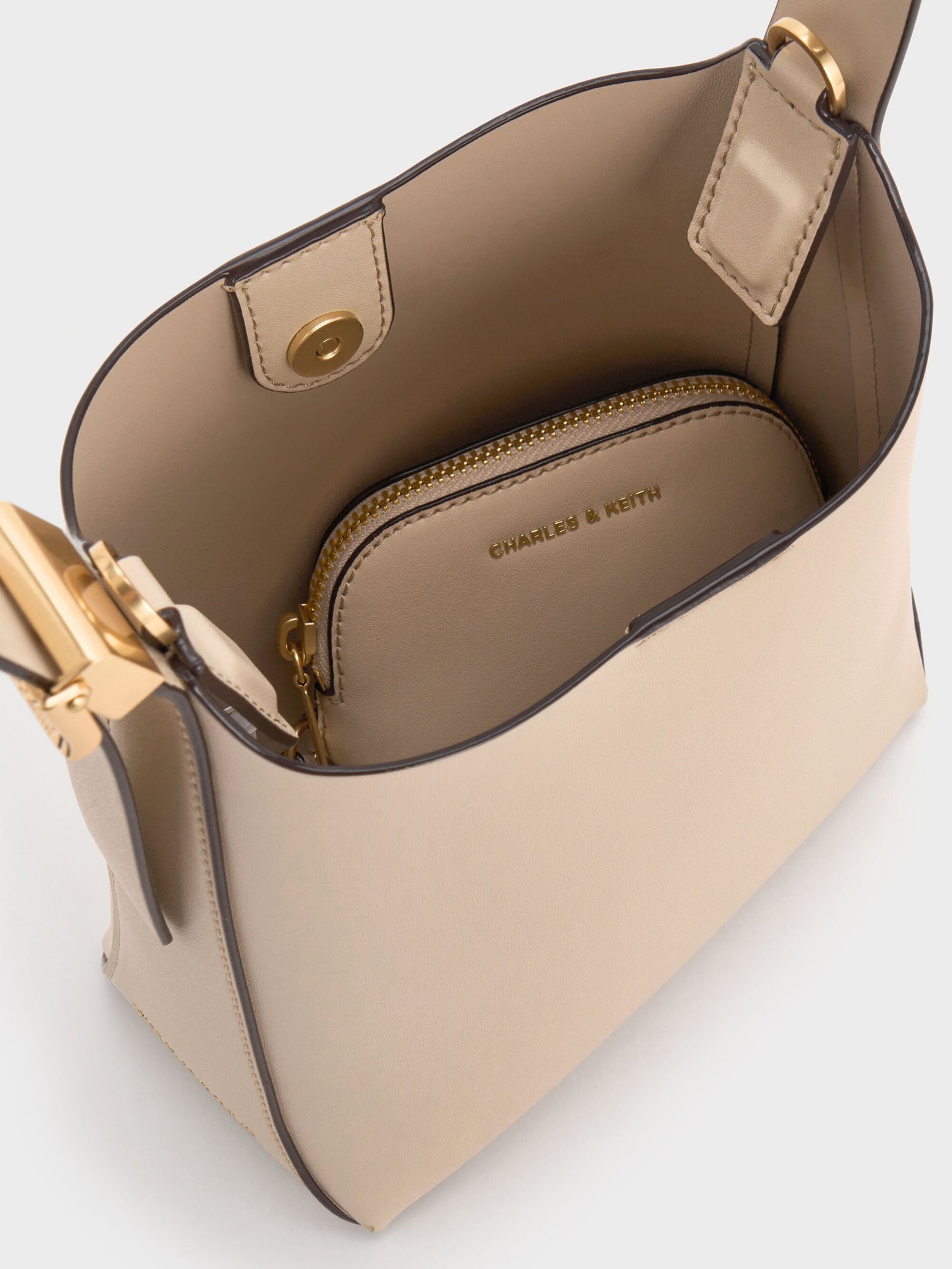 Edna Bucket Bag - Oat | CHARLES & KEITH