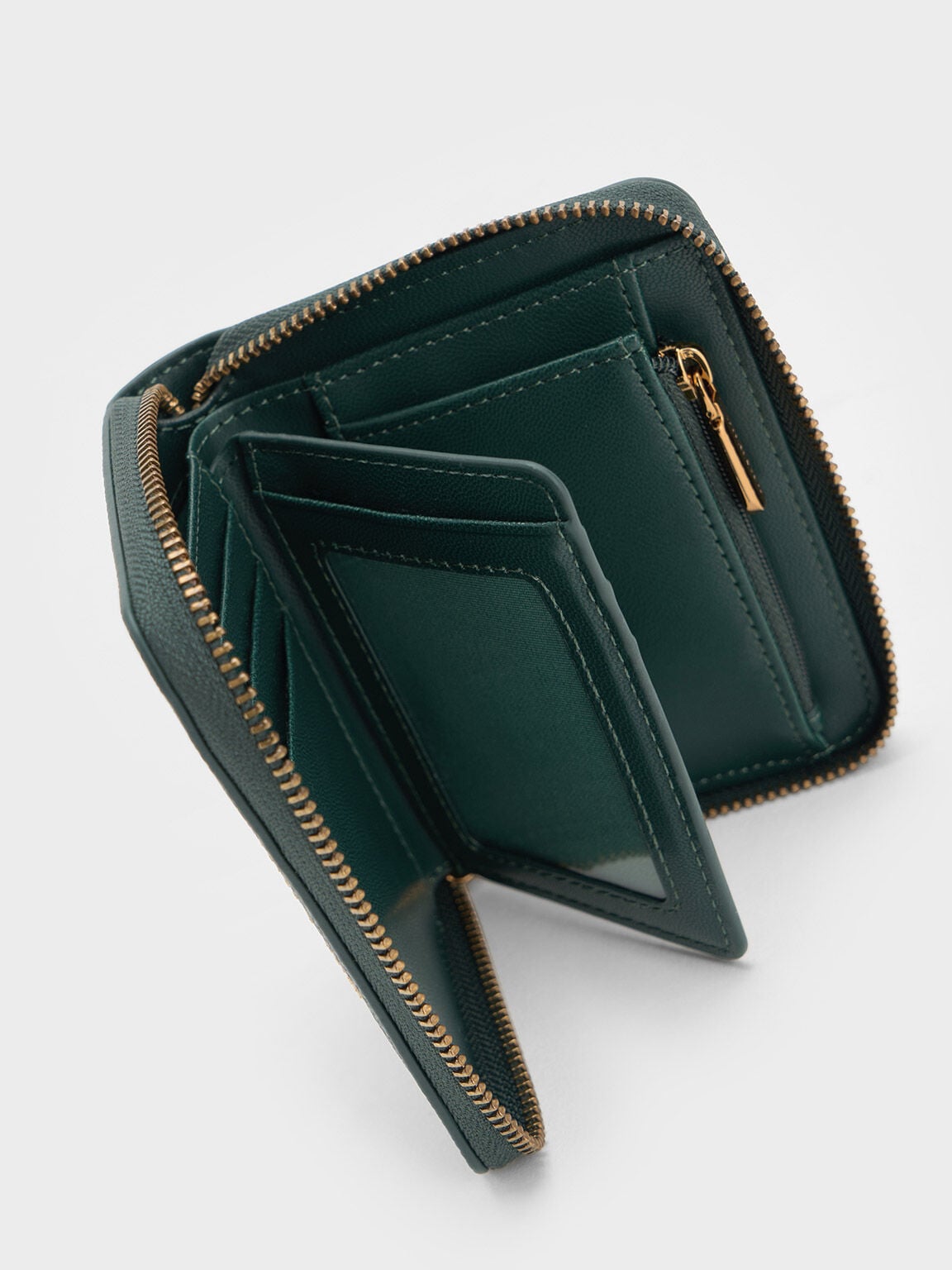 Basic Square Wallet - Green | CHARLES & KEITH