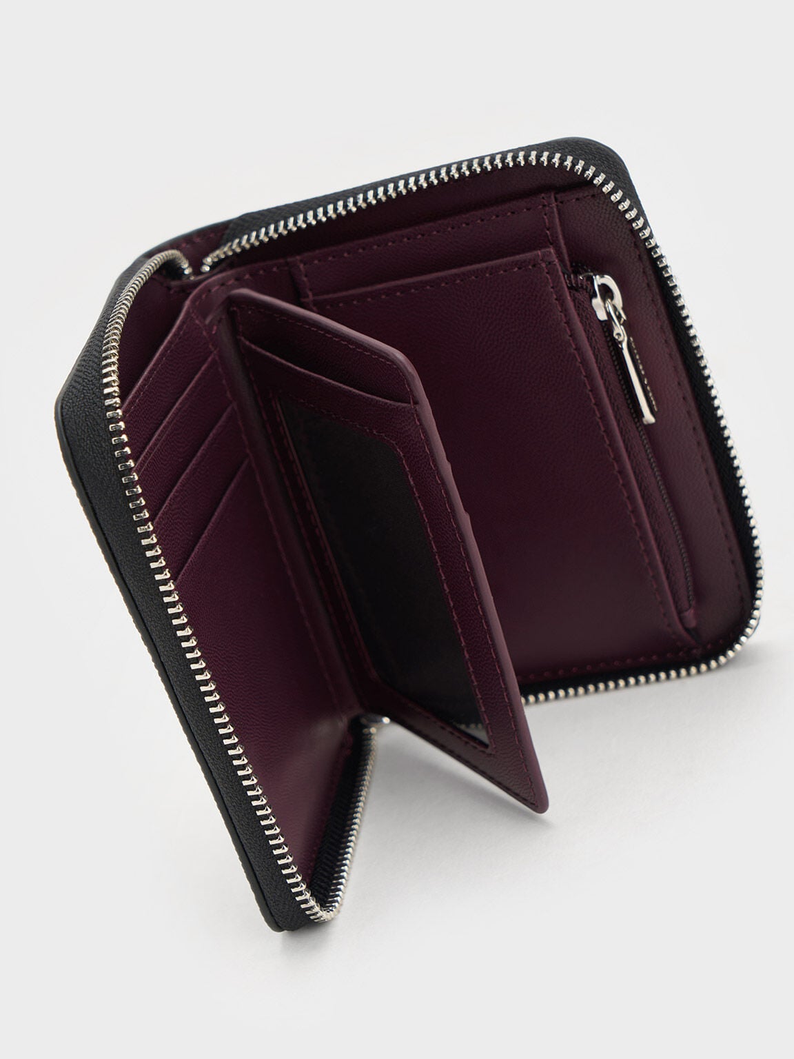 Basic Square Wallet - Black | CHARLES & KEITH