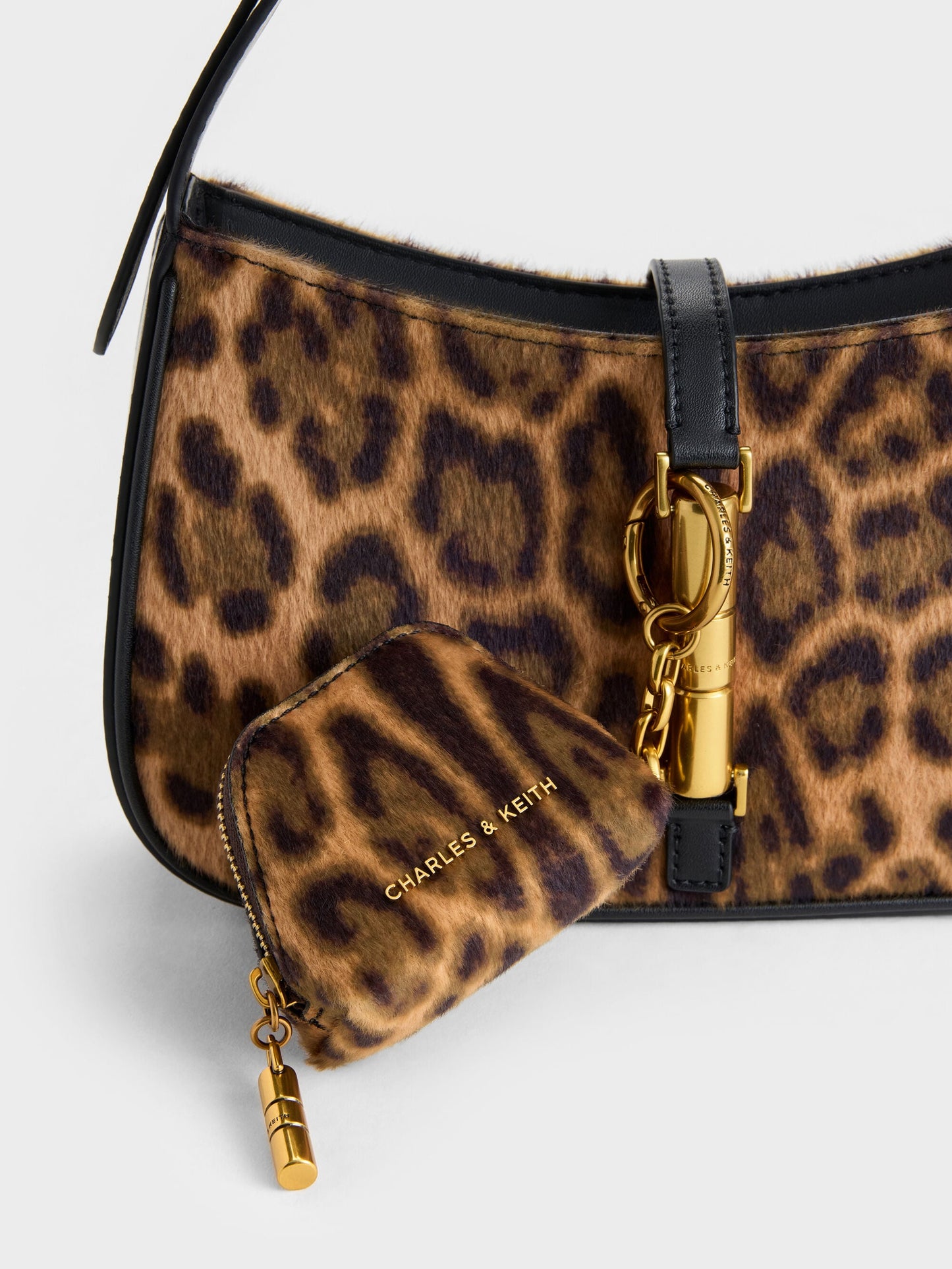Cesia Leopard-Print Micro Pouch - Multi | CHARLES & KEITH