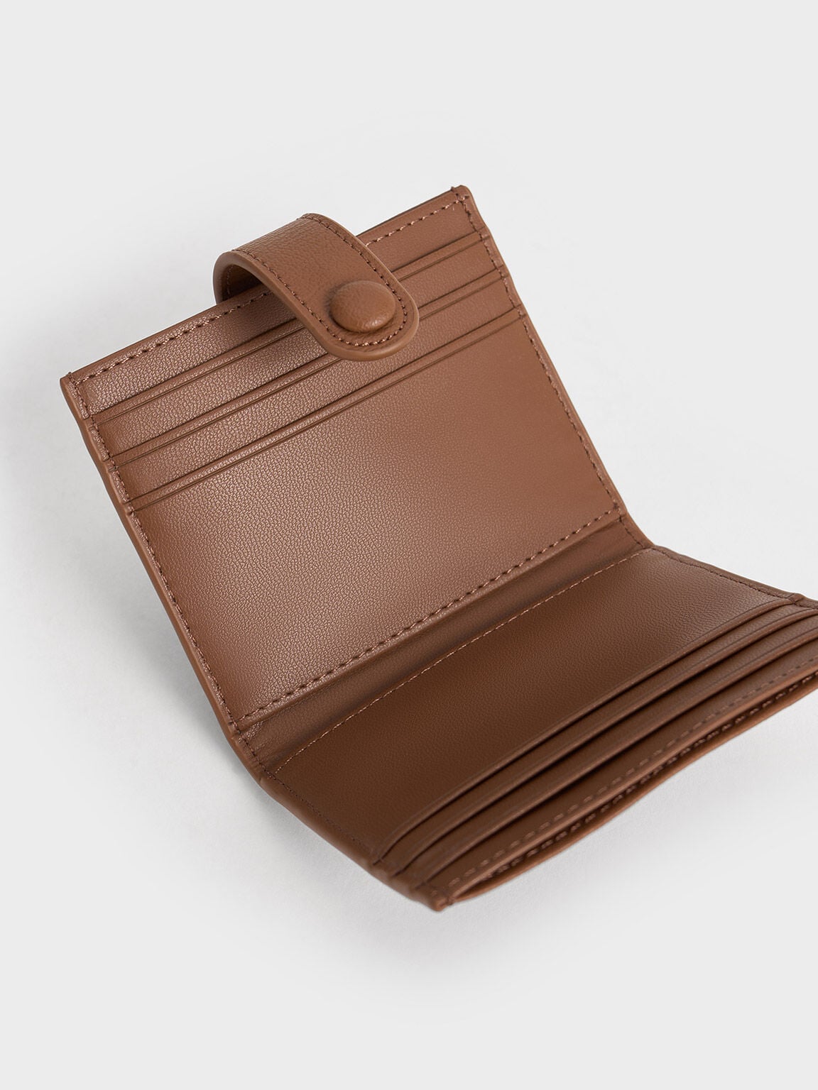 Bliss Snap Button Card Holder - Chocolate | CHARLES & KEITH