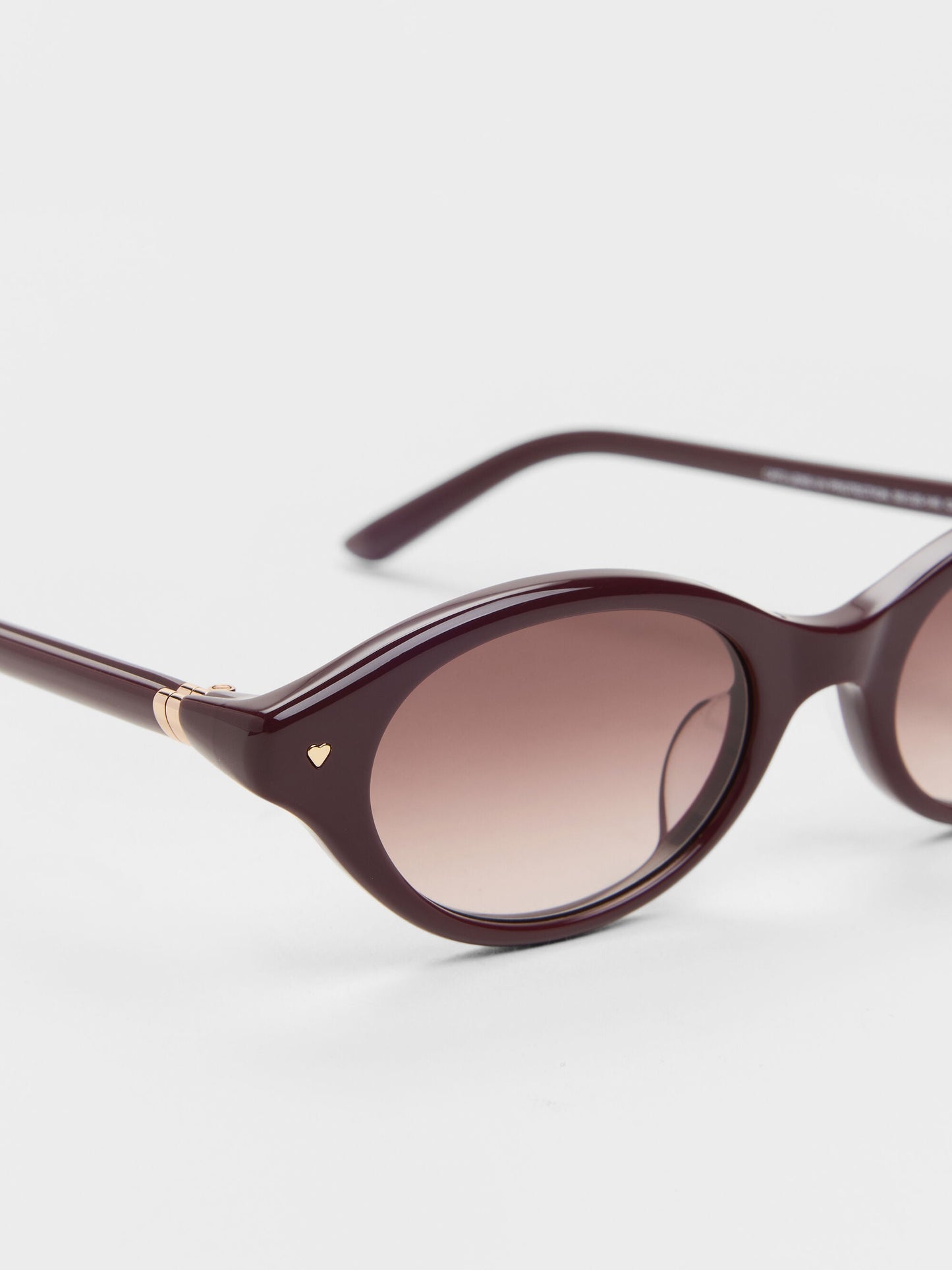 Pecola Oval Sunglasses - Wineberry Red | CHARLES & KEITH