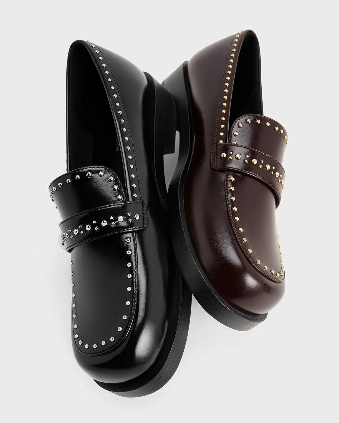 Studded Loafers - Black Box | CHARLES & KEITH