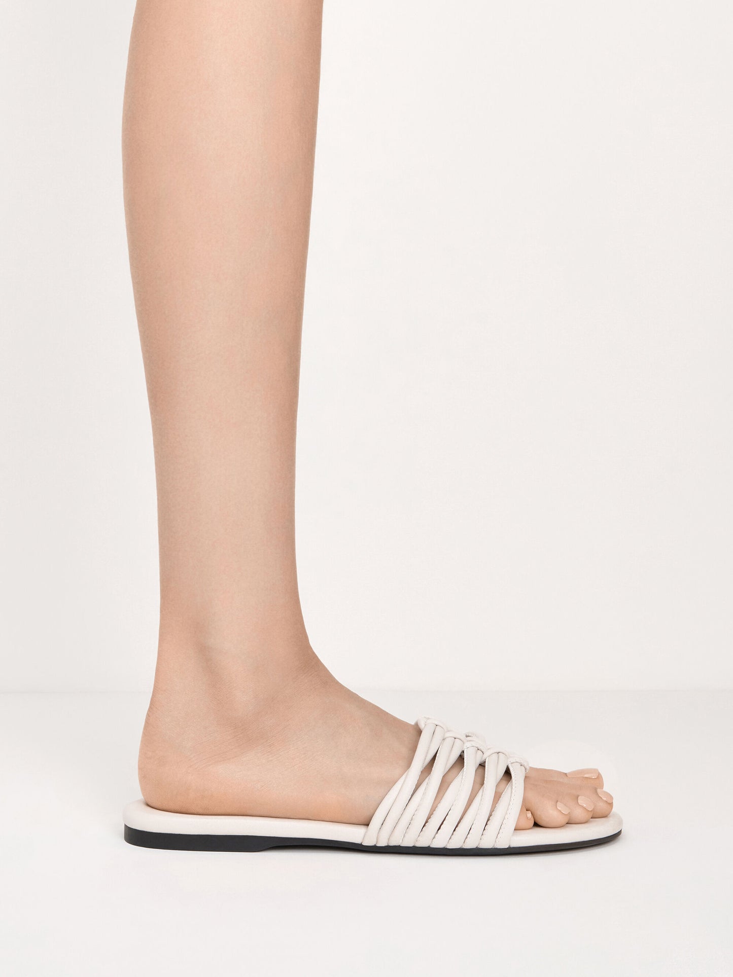 Woven Slide Sandals - White | CHARLES & KEITH
