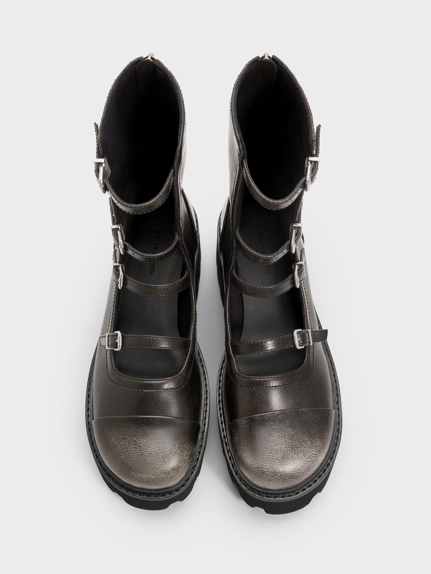 Celia Multi-Strap Calf Boots - Multi | CHARLES & KEITH