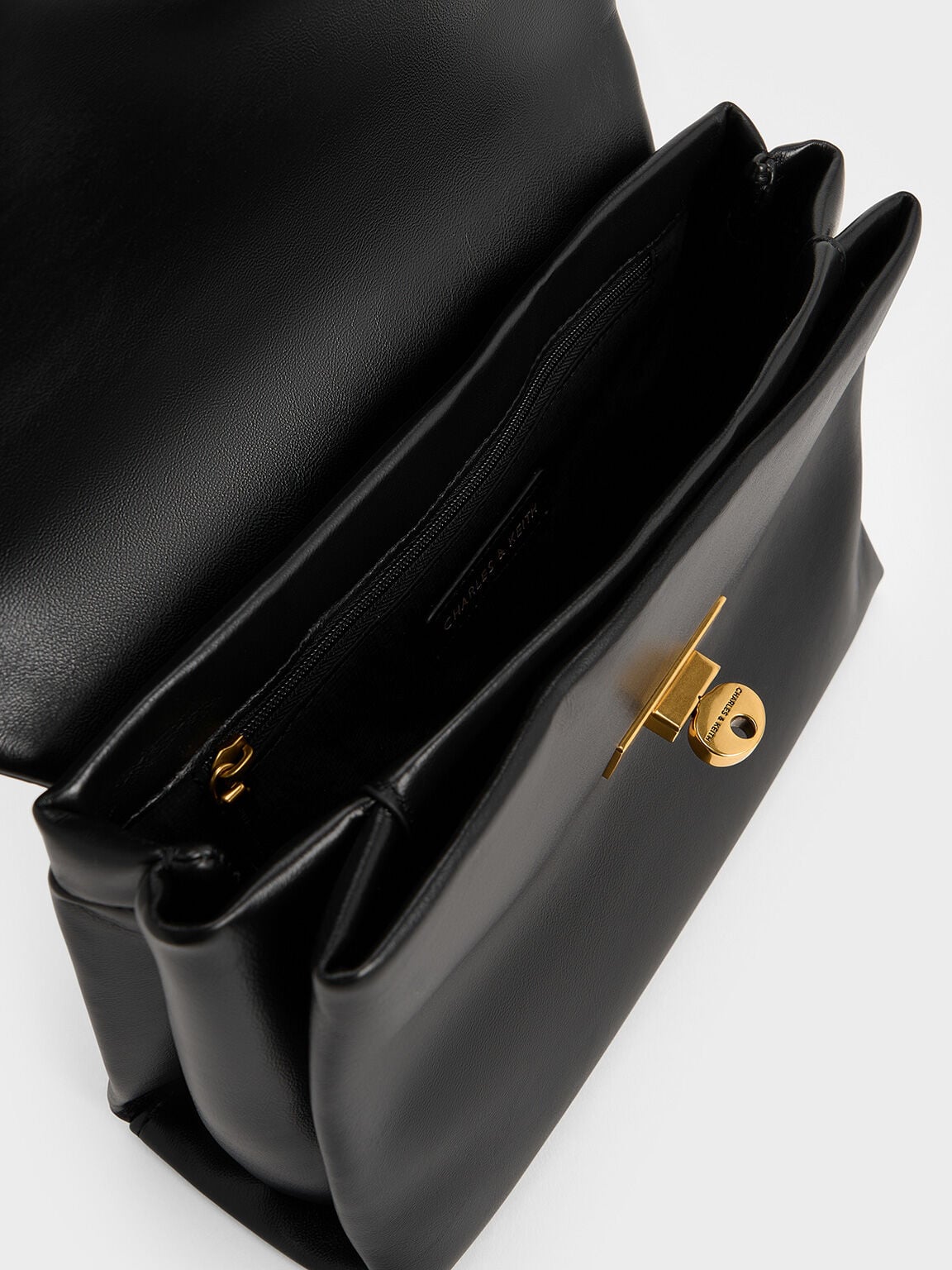 Kerry Chain-Handle Crossbody Bag - Black | CHARLES & KEITH