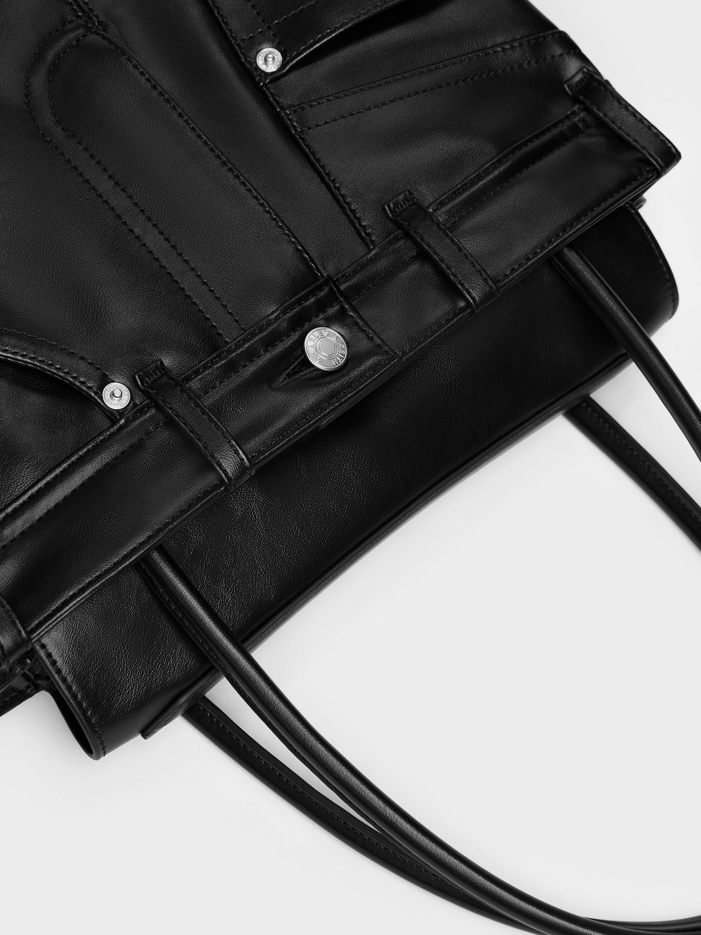 Arita Jeans Tote Bag - Noir | CHARLES & KEITH