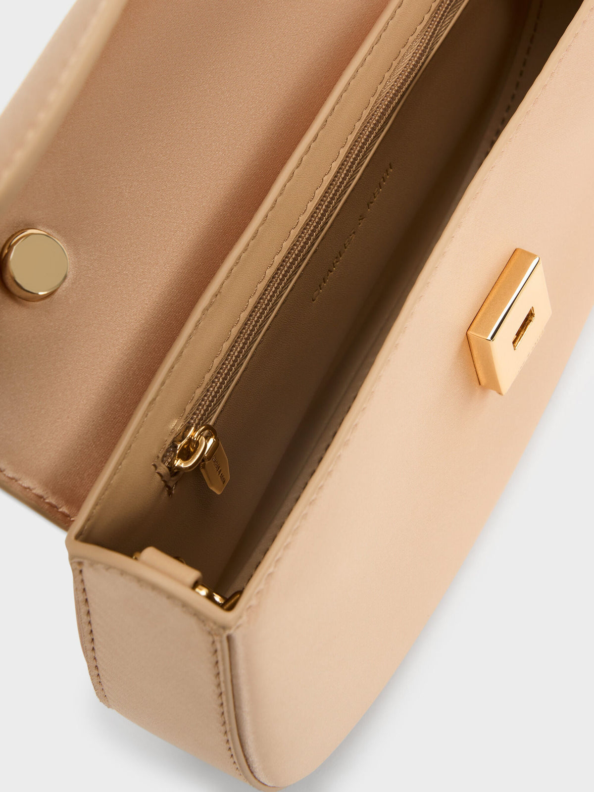 Eilian Braided Top Handle Bag - Champagne | CHARLES & KEITH