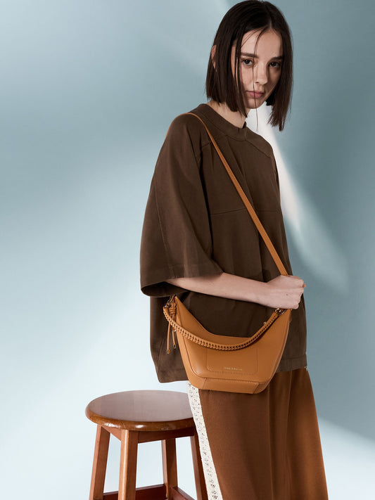 Everleigh Crossbody Bag - Russet Brown | CHARLES & KEITH