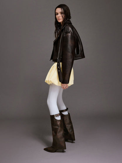 Cut-Out Stiletto Knee-High Boots - Brown | CHARLES & KEITH