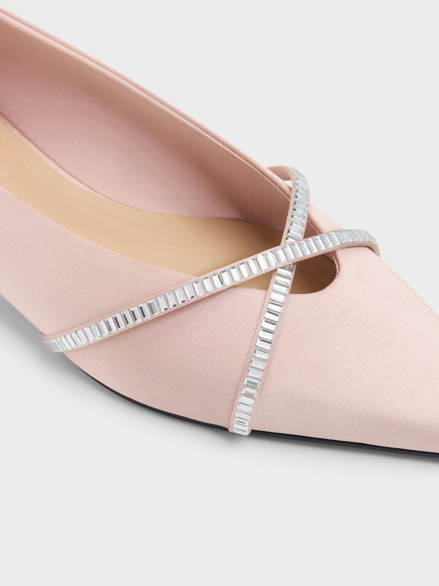 Gem Crossover Ballet Flats - Pink | CHARLES & KEITH