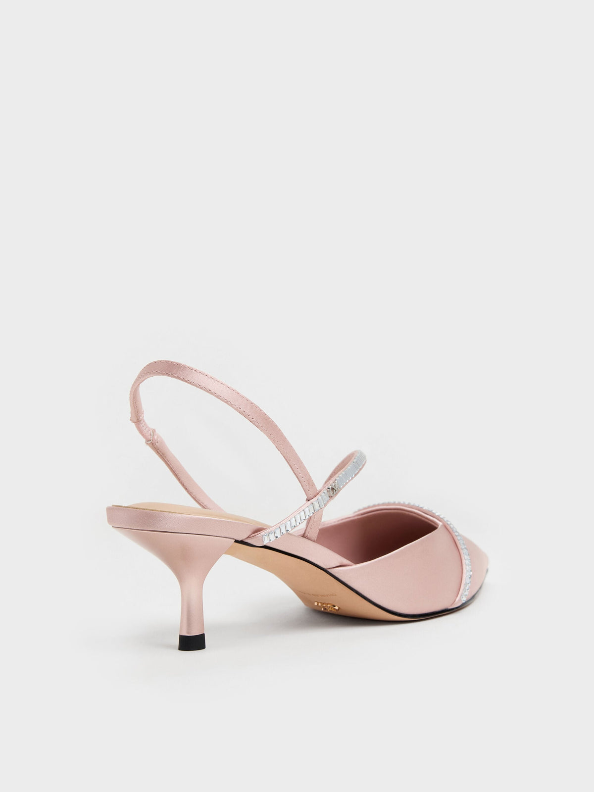 Gem Slingback Kitten Heels - Pink | CHARLES & KEITH