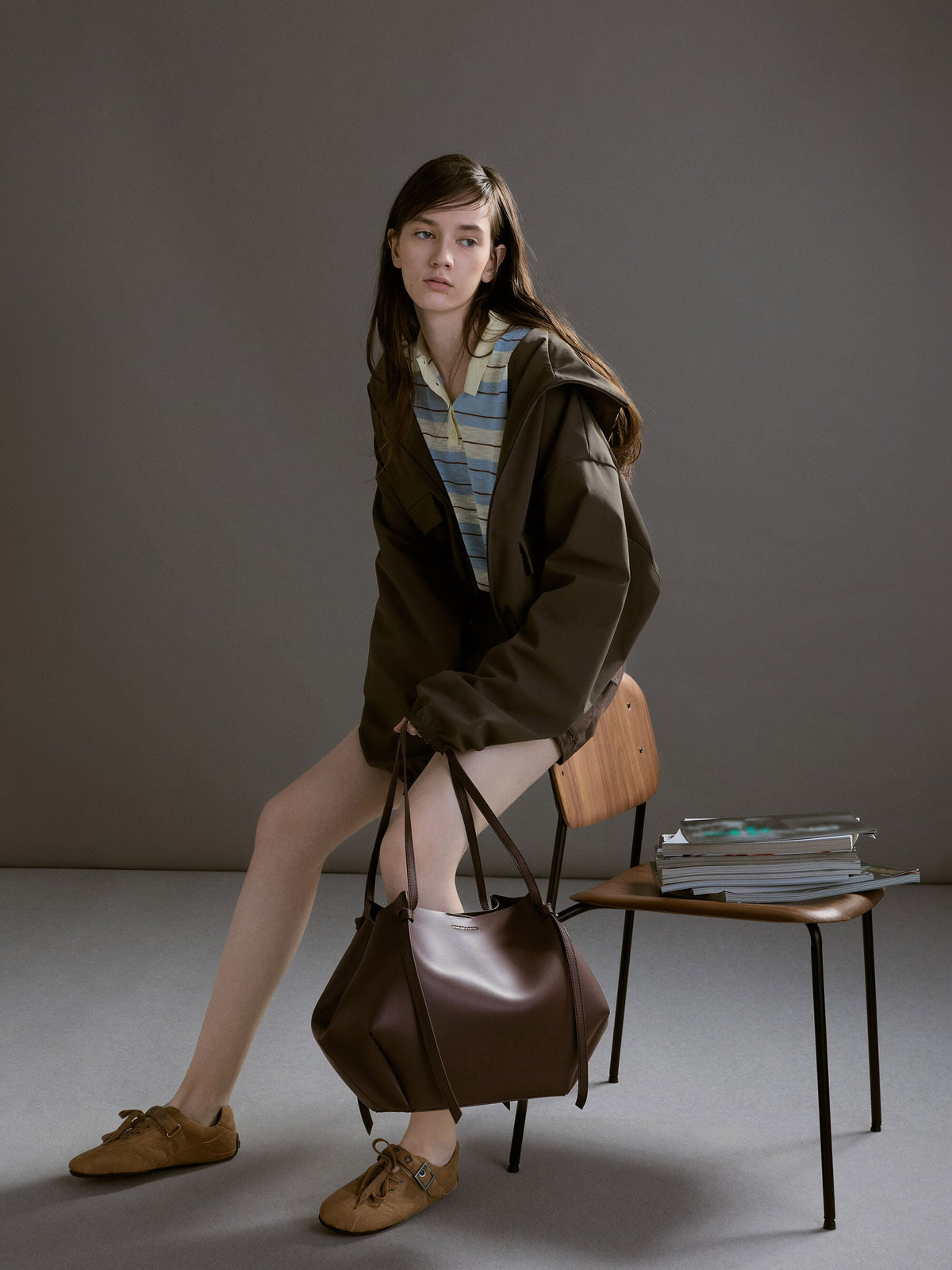 Jollie Grommet Mary Jane Sneakers - Sand | CHARLES & KEITH