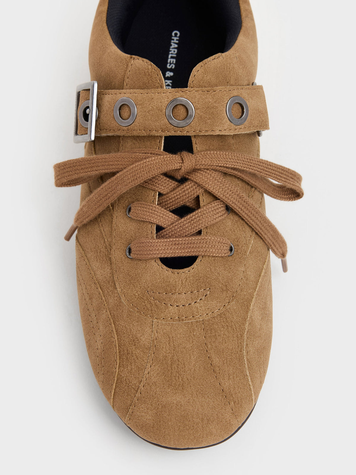 Jollie Grommet Mary Jane Sneakers - Sand | CHARLES & KEITH