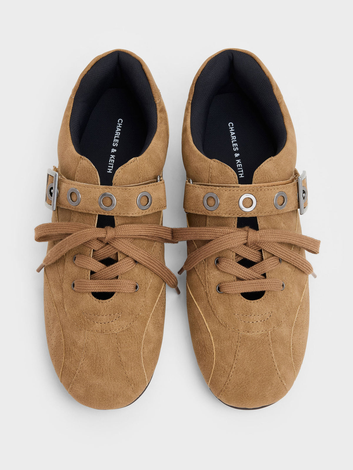 Jollie Grommet Mary Jane Sneakers - Sand | CHARLES & KEITH
