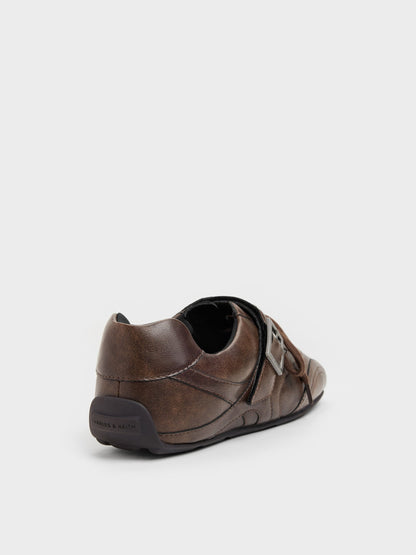 Jollie Grommet Mary Jane Sneakers - Dark Brown | CHARLES & KEITH