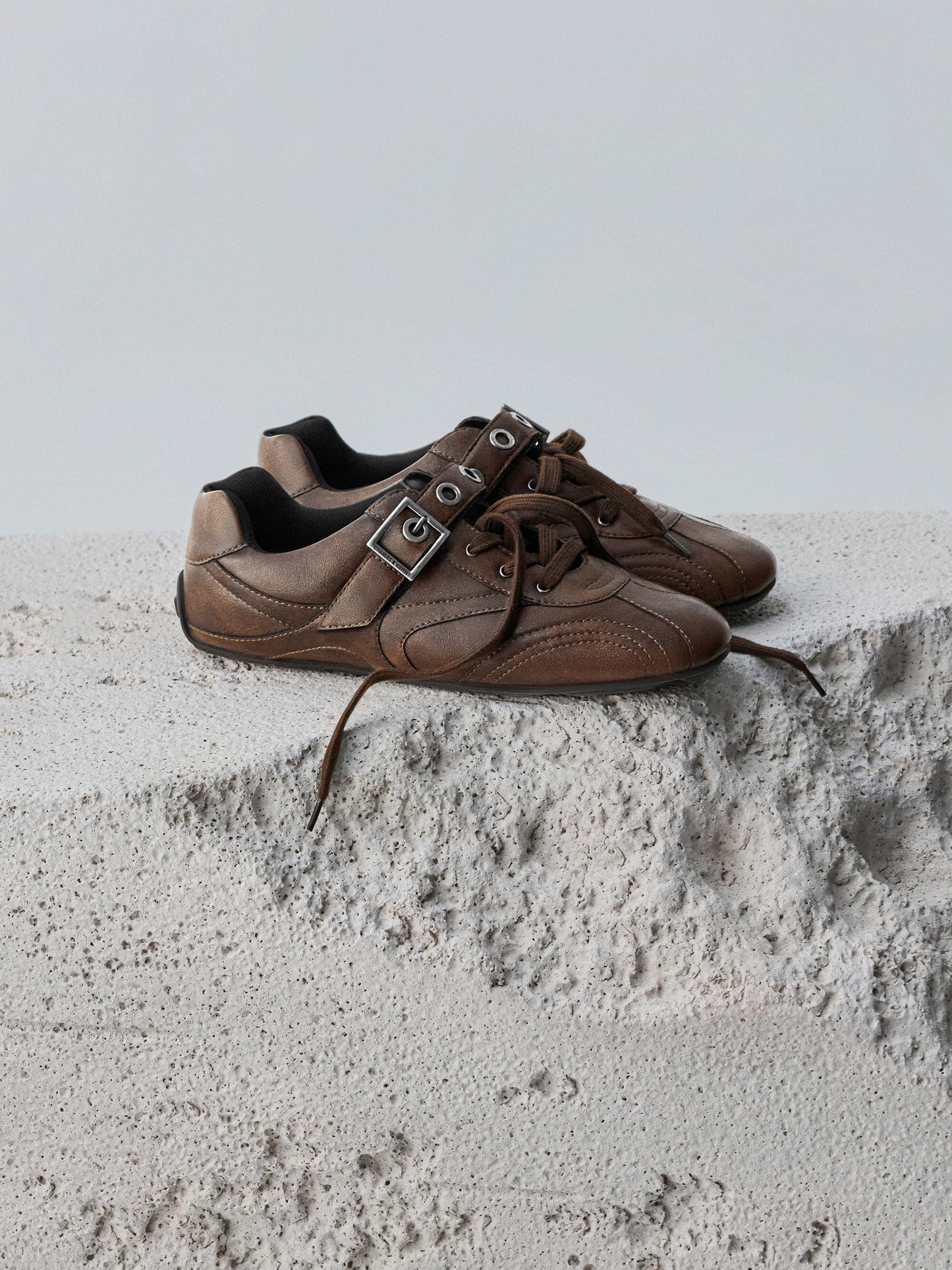 Jollie Grommet Mary Jane Sneakers - Dark Brown | CHARLES & KEITH