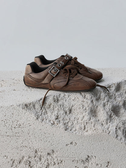 Jollie Grommet Mary Jane Sneakers - Dark Brown | CHARLES & KEITH