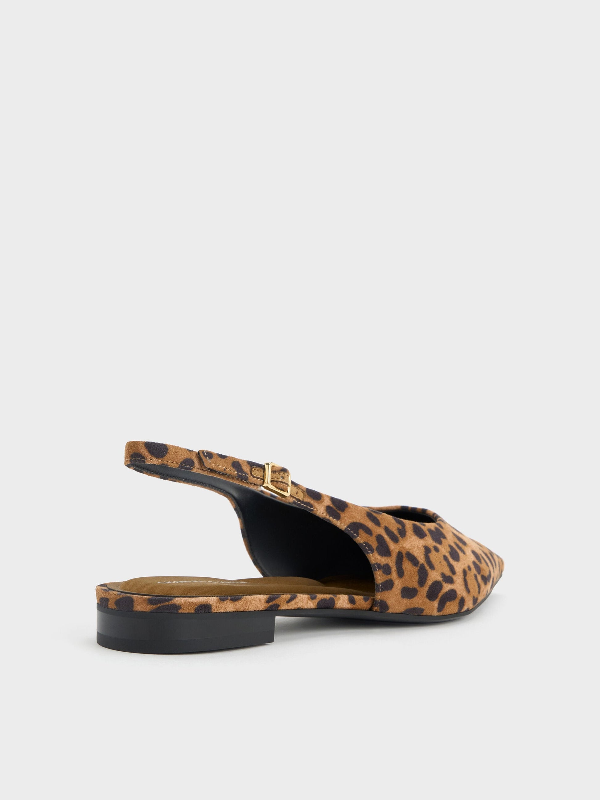Emelia Leopard-Print Slingback Flats - Animal Print Natural | CHARLES & KEITH